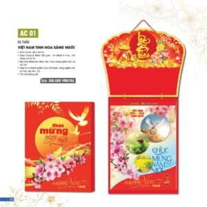 Lịch 52 Tuần 2027 AC Mẫu AC01 - Việt Nam Tinh Hoa Sáng Ngời (18  x  193 cm) Quà Tết Công Đoàn Đầy Đủ Hóa Đơn VAT in logo doanh nghiệp quà tặng Tết tại Quà Tặng Công Đoàn