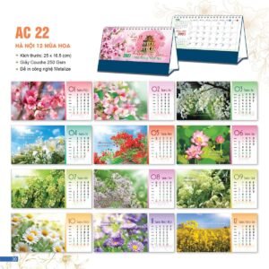 Lịch Bloc 2027 AC Mẫu AC22 - Hà Nội (25 x 16 cm) Quà Tết Công Đoàn Đầy Đủ Hóa Đơn VAT in logo doanh nghiệp quà tặng Tết tại Quà Tặng Công Đoàn