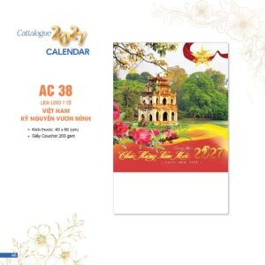 Lịch Bloc 2027 AC Mẫu AC38 (40 x 60 cm) Quà Tết Công Đoàn Đầy Đủ Hóa Đơn VAT in logo doanh nghiệp quà tặng Tết tại Quà Tặng Công Đoàn