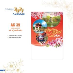 Lịch Bloc 2027 AC Mẫu AC39 (40 x 60 cm) Quà Tết Công Đoàn Đầy Đủ Hóa Đơn VAT in logo doanh nghiệp quà tặng Tết tại Quà Tặng Công Đoàn