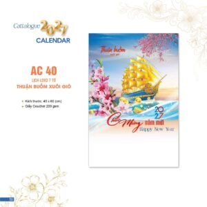 Lịch Bloc 2027 AC Mẫu AC40 - Thuận Buồm Xuôi Gió (40 x 60 cm) Quà Tết Công Đoàn Đầy Đủ Hóa Đơn VAT in logo doanh nghiệp quà tặng Tết tại Quà Tặng Công Đoàn
