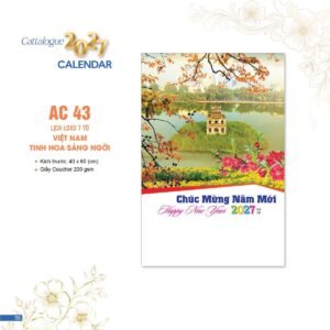Lịch Bloc 2027 AC Mẫu AC43 (40 x 60 cm) Quà Tết Công Đoàn Đầy Đủ Hóa Đơn VAT in logo doanh nghiệp quà tặng Tết tại Quà Tặng Công Đoàn