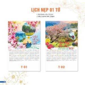 Lịch Bloc 2027 AC Mẫu AC-CATTALOGUEACHAU202730 (45 x 70 cm) Quà Tết Công Đoàn Đầy Đủ Hóa Đơn VAT