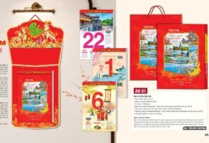 Lịch bloc siêu cực đại 2027 An Hảo AH01 Tinh hoa Việt Nam 38x53cm in logo công đoàn