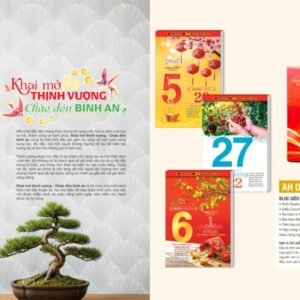 Bộ lịch bloc An Hảo AH08 hộp quai xách tiện dụng làm quà tặng công nhân viên