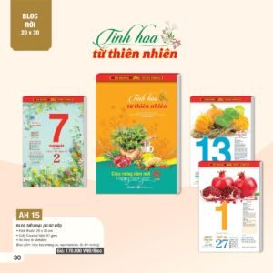 Lịch Bloc Siêu Đại 2027 AH Mẫu AH1516 (20 x 30cm) Quà Tết Công Đoàn Đầy Đủ Hóa Đơn VAT in logo doanh nghiệp quà tặng Tết tại Quà Tặng Công Đoàn
