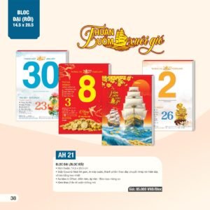 Lịch Bìa Treo 2027 AH Mẫu AH21 (29 x 41 cm) Quà Tết Công Đoàn Đầy Đủ Hóa Đơn VAT in logo doanh nghiệp quà tặng Tết tại Quà Tặng Công Đoàn