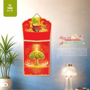 Lịch 52 Tuần 2027 AH Mẫu AH26 (13  x  14 cm) Quà Tết Công Đoàn Đầy Đủ Hóa Đơn VAT in logo doanh nghiệp quà tặng Tết tại Quà Tặng Công Đoàn
