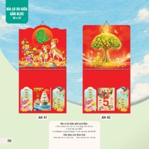 Lịch Treo Tường Lò Xo 2027 AH Mẫu AH41 (35 x 37 cm) Quà Tết Công Đoàn Đầy Đủ Hóa Đơn VAT in logo doanh nghiệp quà tặng Tết tại Quà Tặng Công Đoàn