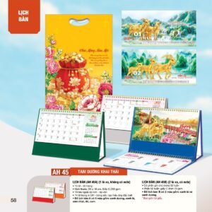 Lịch Bàn Chữ M (Có Note 52 Tuần) 2027 AH Mẫu AH45 (24 x 16cm) Quà Tết Công Đoàn Đầy Đủ Hóa Đơn VAT in logo doanh nghiệp quà tặng Tết tại Quà Tặng Công Đoàn