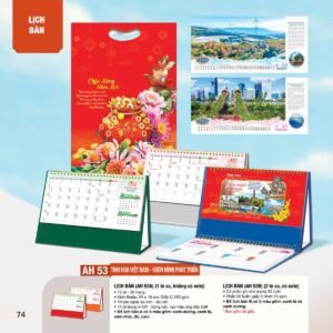 Lịch Bàn Chữ M (Có Note 52 Tuần) 2027 AH Mẫu AH53 - Tinh Hoa Việt Nam (24 x 16cm) Quà Tết Công Đoàn Đầy Đủ Hóa Đơn VAT in logo doanh nghiệp quà tặng Tết tại Quà Tặng Công Đoàn