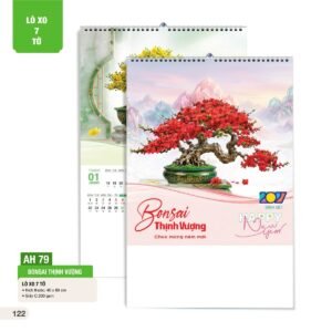 Lịch Treo Tường Lò Xo 7 Tờ 2027 AH Mẫu AH79 (40 x 60cm) Quà Tết Công Đoàn Đầy Đủ Hóa Đơn VAT in logo doanh nghiệp quà tặng Tết tại Quà Tặng Công Đoàn