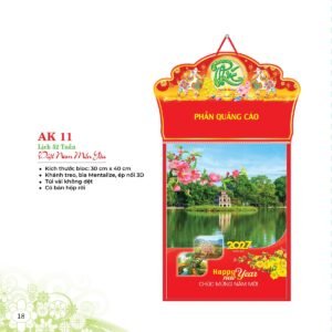 Lịch 52 Tuần 2027 AK Mẫu AK11 (31 x 42 cm) Quà Tết Công Đoàn Đầy Đủ Hóa Đơn VAT in logo doanh nghiệp quà tặng Tết tại Quà Tặng Công Đoàn