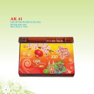 Lịch 52 Tuần 2027 AK Mẫu AK41 (31 x 42 cm) Quà Tết Công Đoàn Đầy Đủ Hóa Đơn VAT in logo doanh nghiệp quà tặng Tết tại Quà Tặng Công Đoàn