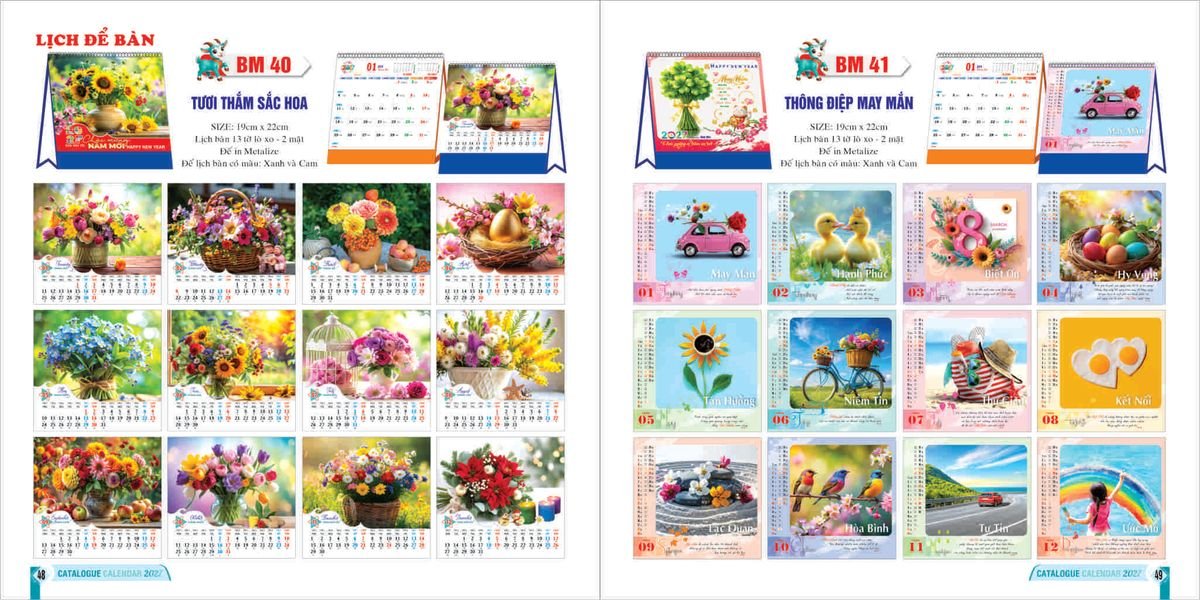 Lịch Để Bàn 2027 Bình Minh BM24 Quà Tết Công Đoàn Đầy Đủ Hóa Đơn VAT