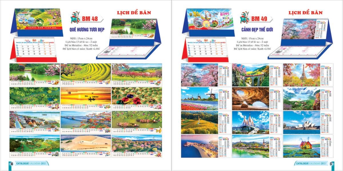 Lịch Bloc 2027 Bình Minh BM28 Quà Tết Công Đoàn Đầy Đủ Hóa Đơn VAT