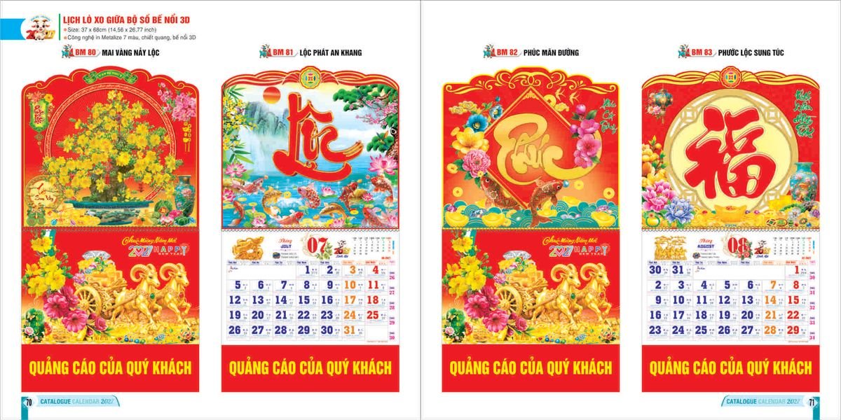 Lịch Bloc 2027 Bình Minh BM35 Quà Tết Công Đoàn Đầy Đủ Hóa Đơn VAT