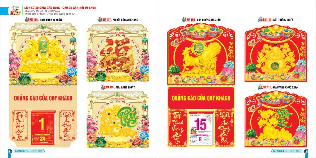 Lịch Bloc 2027 Bình Minh BM40 Quà Tết Công Đoàn Đầy Đủ Hóa Đơn VAT