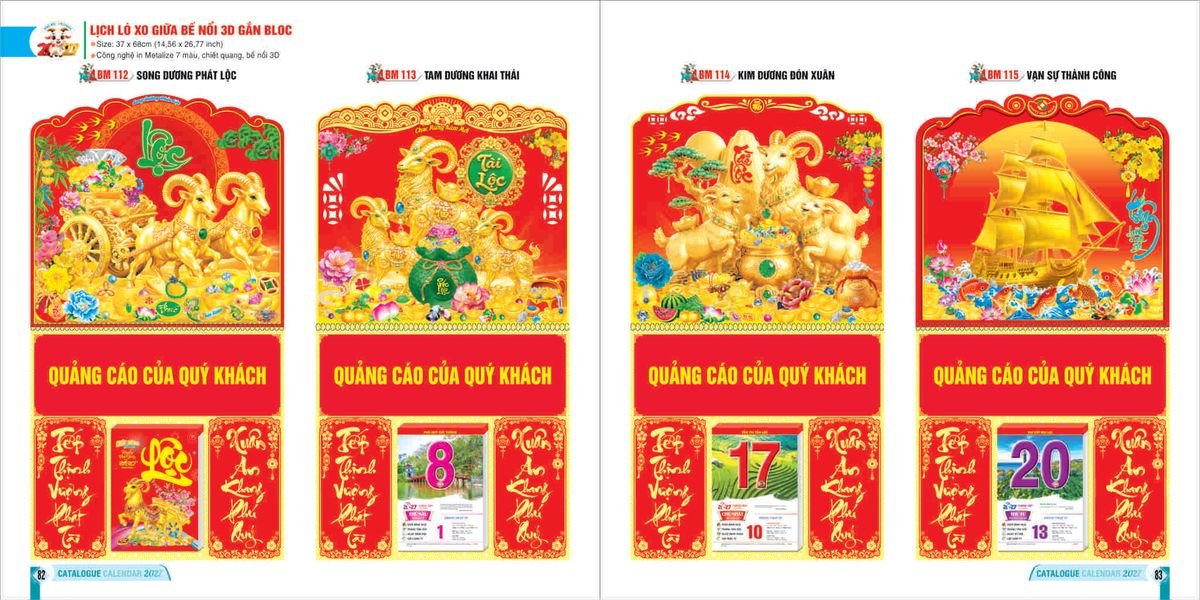 Lịch Bloc 2027 Bình Minh BM41 Quà Tết Công Đoàn Đầy Đủ Hóa Đơn VAT