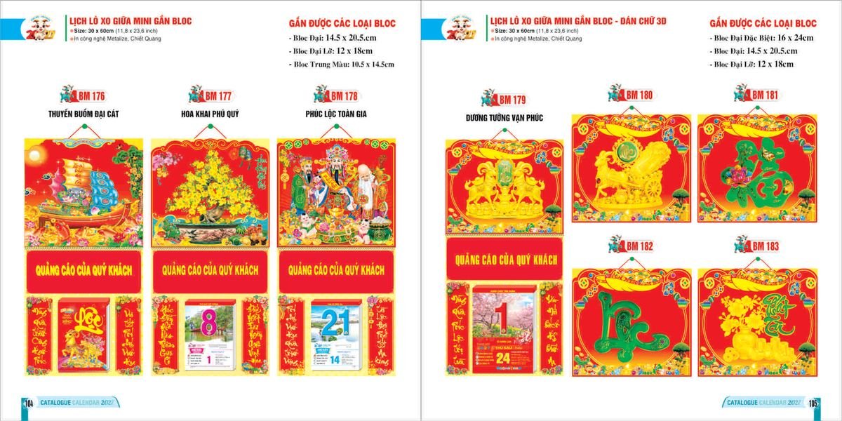 Lịch Bloc 2027 Bình Minh BM52 Quà Tết Công Đoàn Đầy Đủ Hóa Đơn VAT