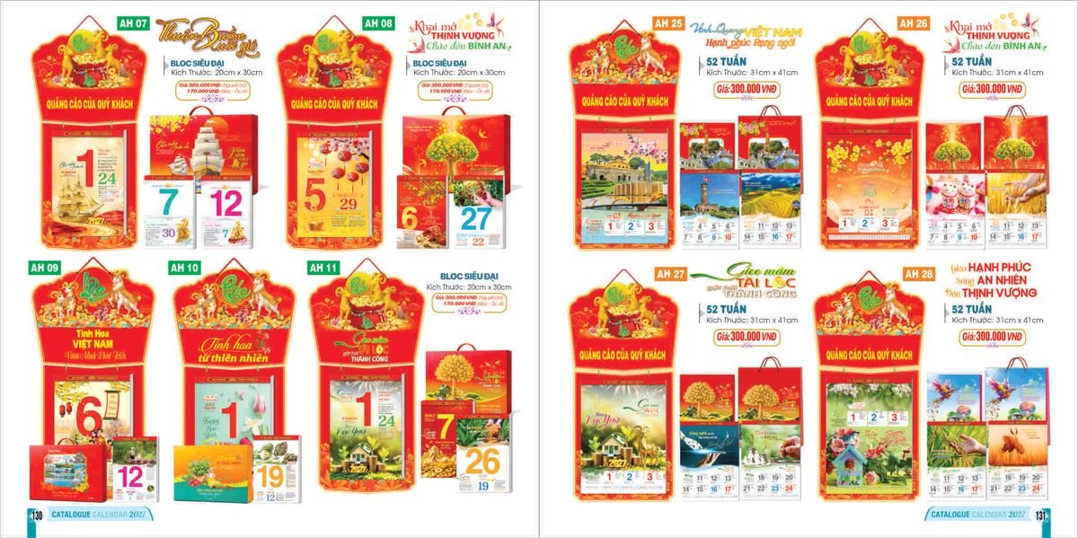 Lịch Bloc 2027 Bình Minh BM65 Quà Tết Công Đoàn Đầy Đủ Hóa Đơn VAT