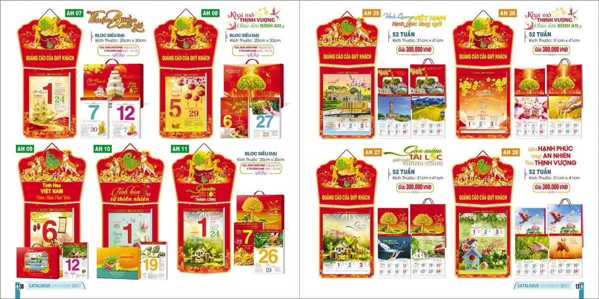 Lịch Bloc Ba Nhất 2027 Ba Nhất 2027 BN020 Quà Tết Công Đoàn Đầy Đủ Hóa Đơn VAT