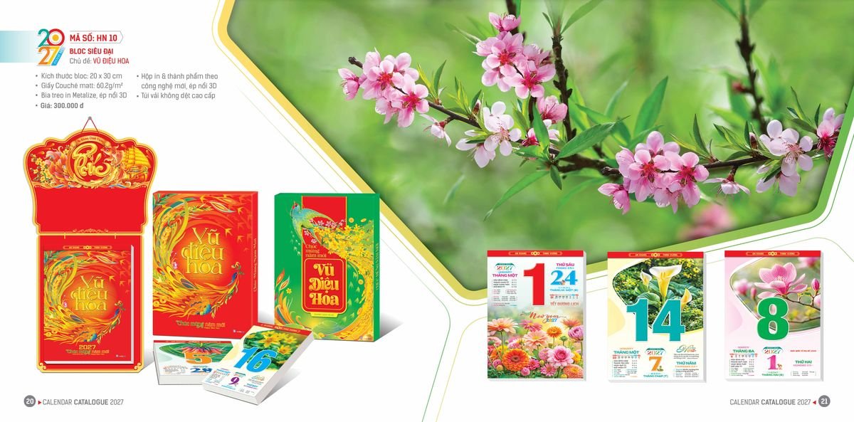 Lịch Bloc Ba Nhất 2027 Ba Nhất 2027 BN024 Quà Tết Công Đoàn Đầy Đủ Hóa Đơn VAT