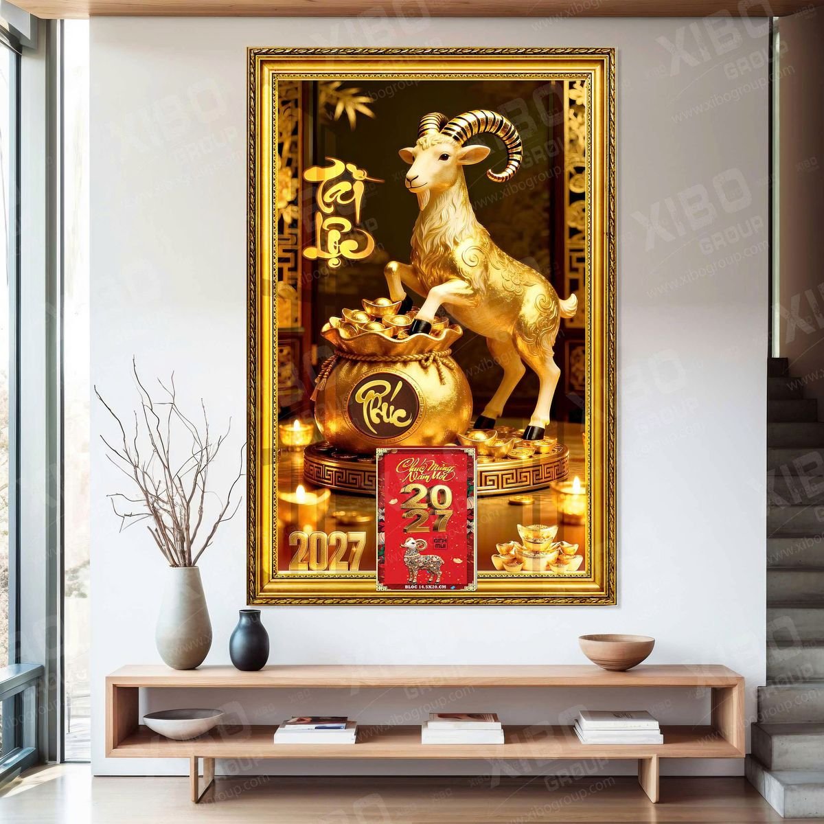 Lịch Bìa Lamina 40x60cm Ba Nhất 2027 BN268 Quà Tết Công Đoàn Đầy Đủ Hóa Đơn VAT