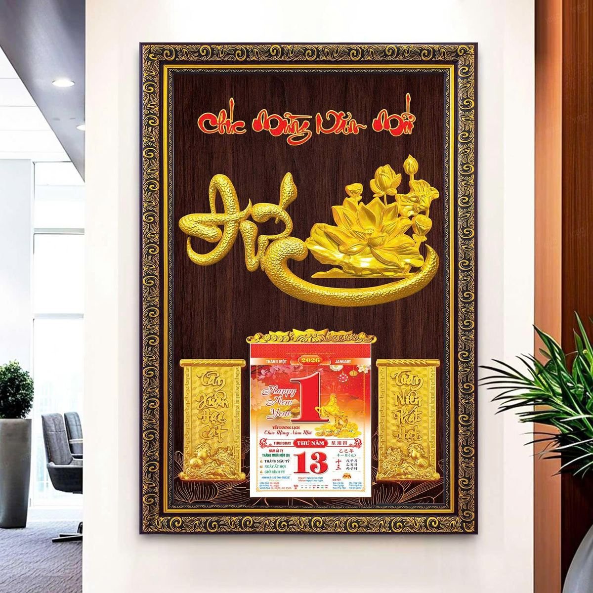 Lịch Bìa Lamina 40x60cm Ba Nhất 2027 BN280 Quà Tết Công Đoàn Đầy Đủ Hóa Đơn VAT