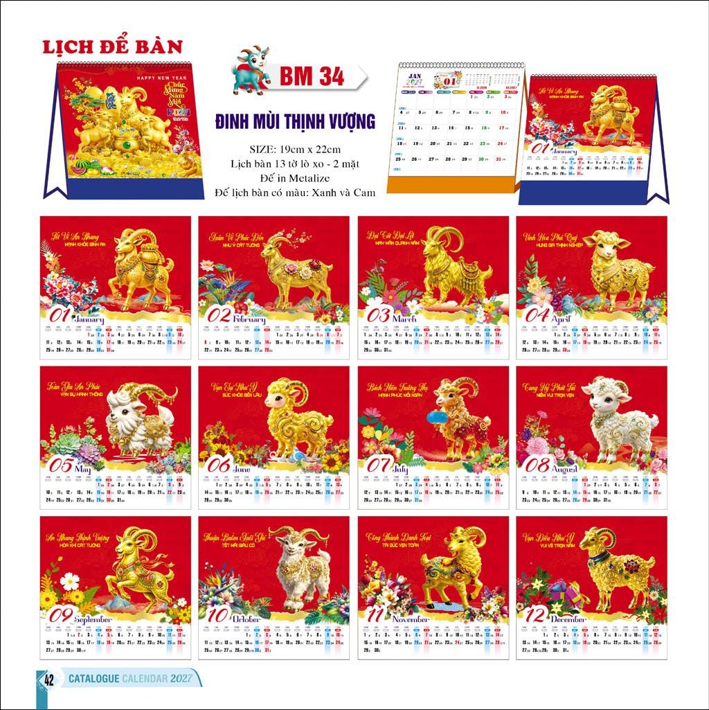 Lịch Để Bàn Ba Nhất Ba Nhất 2027 BN506 Quà Tết Công Đoàn Đầy Đủ Hóa Đơn VAT Lịch Để Bàn Ba Nhất Ba Nhất 2027 BN506 Quà Tết Công Đoàn Đầy Đủ Hóa Đơn VAT