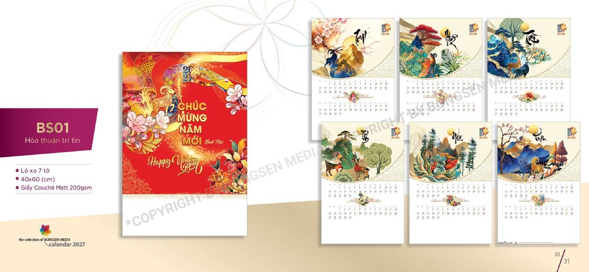 Lịch Bloc Siêu Cực Đại 2027 BS11 Quà Tết Công Đoàn Đầy Đủ Hóa Đơn VAT