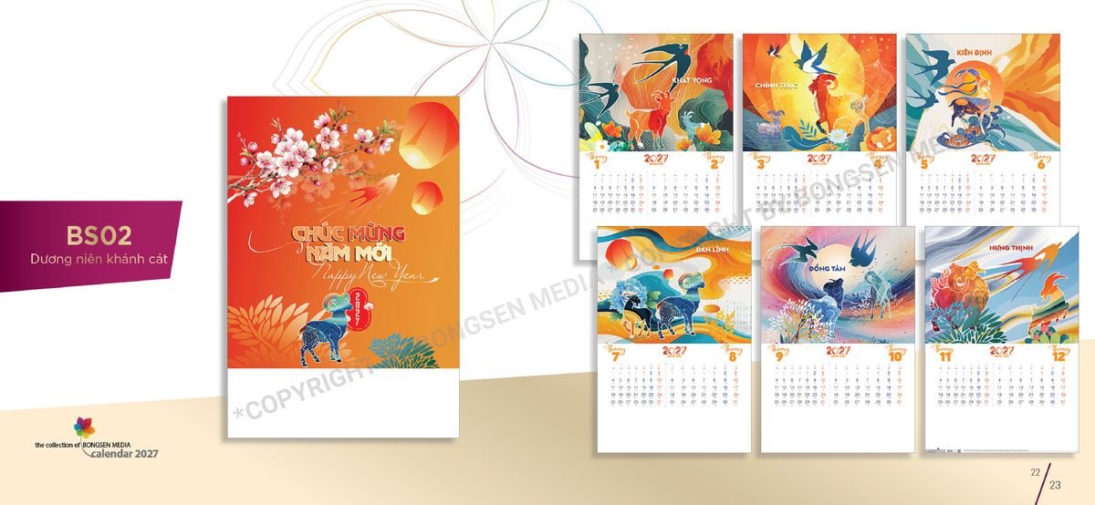 Lịch Bloc Siêu Cực Đại 2027 BS12 Quà Tết Công Đoàn Đầy Đủ Hóa Đơn VAT