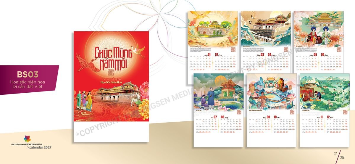 Lịch Bloc Siêu Cực Đại 2027 BS13 Quà Tết Công Đoàn Đầy Đủ Hóa Đơn VAT
