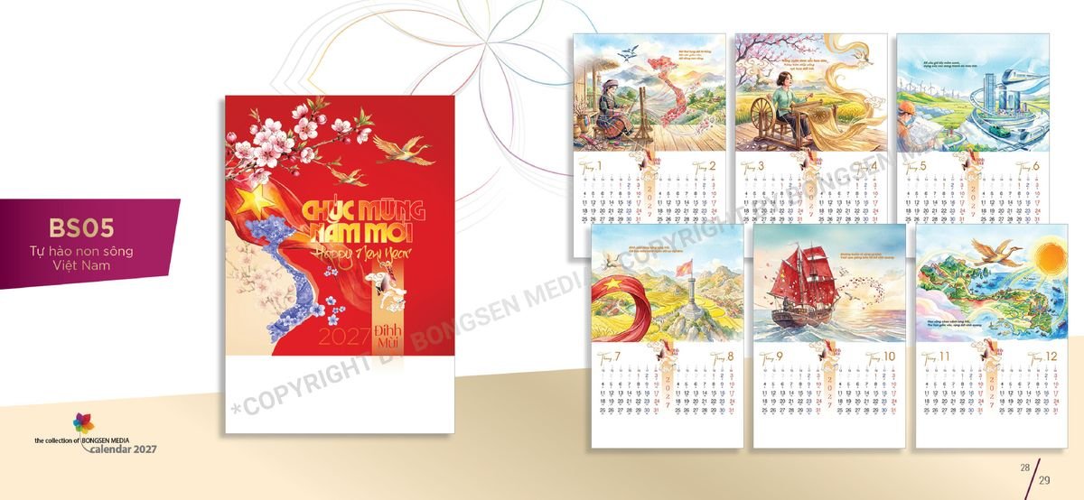 Lịch Bloc Siêu Cực Đại 2027 BS15 Quà Tết Công Đoàn Đầy Đủ Hóa Đơn VAT