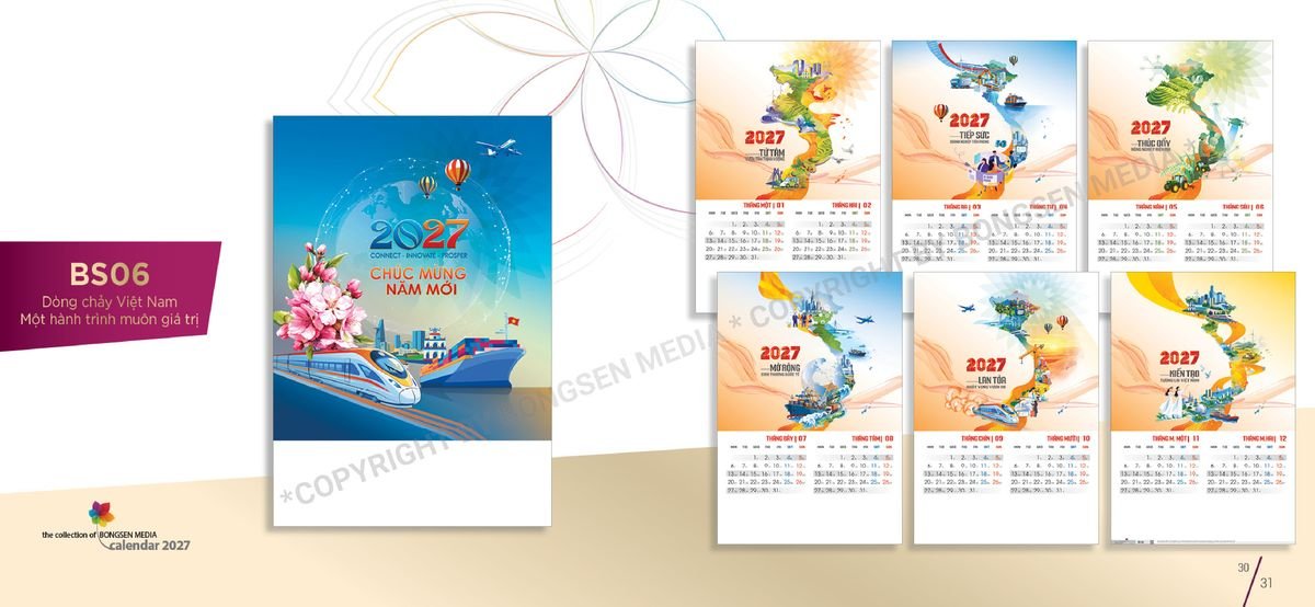 Lịch 7 Tờ Lò Xo 2027 BS16 Quà Tết Công Đoàn Đầy Đủ Hóa Đơn VAT Lịch 7 Tờ Lò Xo 2027 BS16 Quà Tết Công Đoàn Đầy Đủ Hóa Đơn VAT