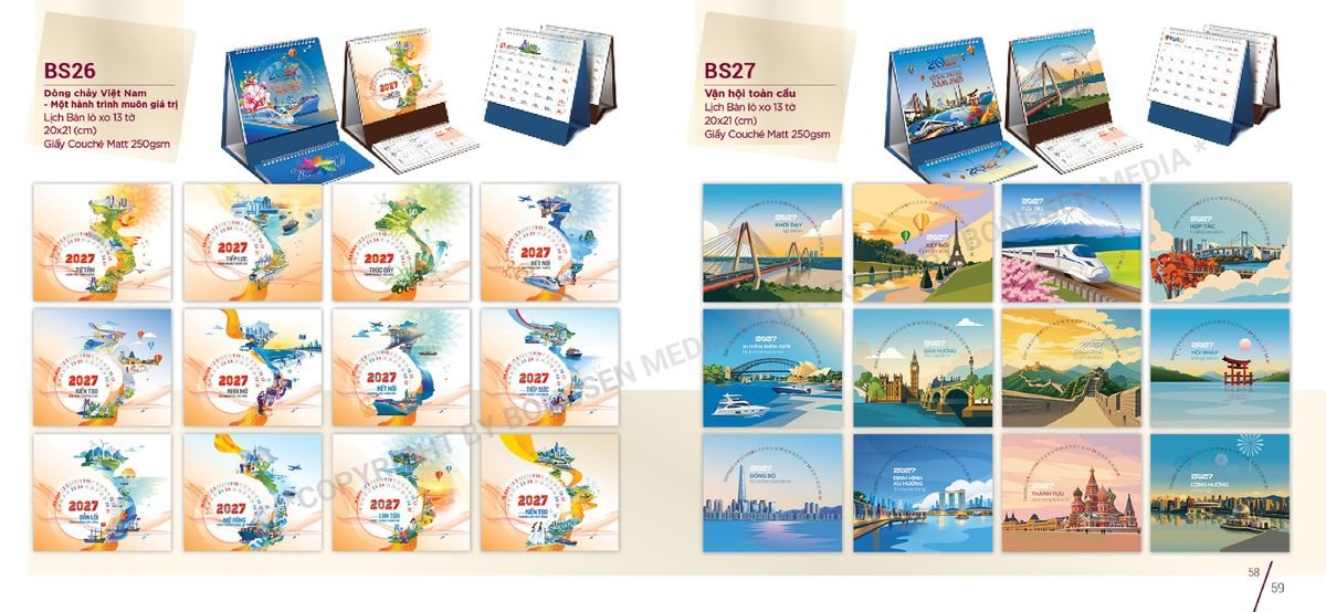 Lịch Để Bàn Nghệ Thuật 2027 BS30 Quà Tết Công Đoàn Đầy Đủ Hóa Đơn VAT Lịch Để Bàn Nghệ Thuật 2027 BS30 Quà Tết Công Đoàn Đầy Đủ Hóa Đơn VAT