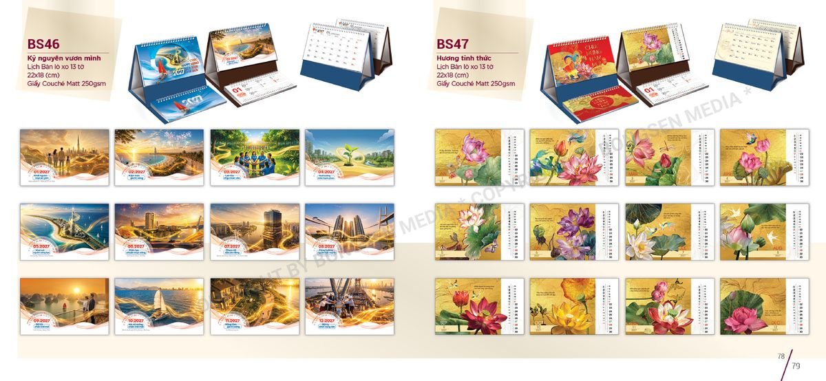 Lịch 52 Tuần BS 2027 BS40 Quà Tết Công Đoàn Đầy Đủ Hóa Đơn VAT