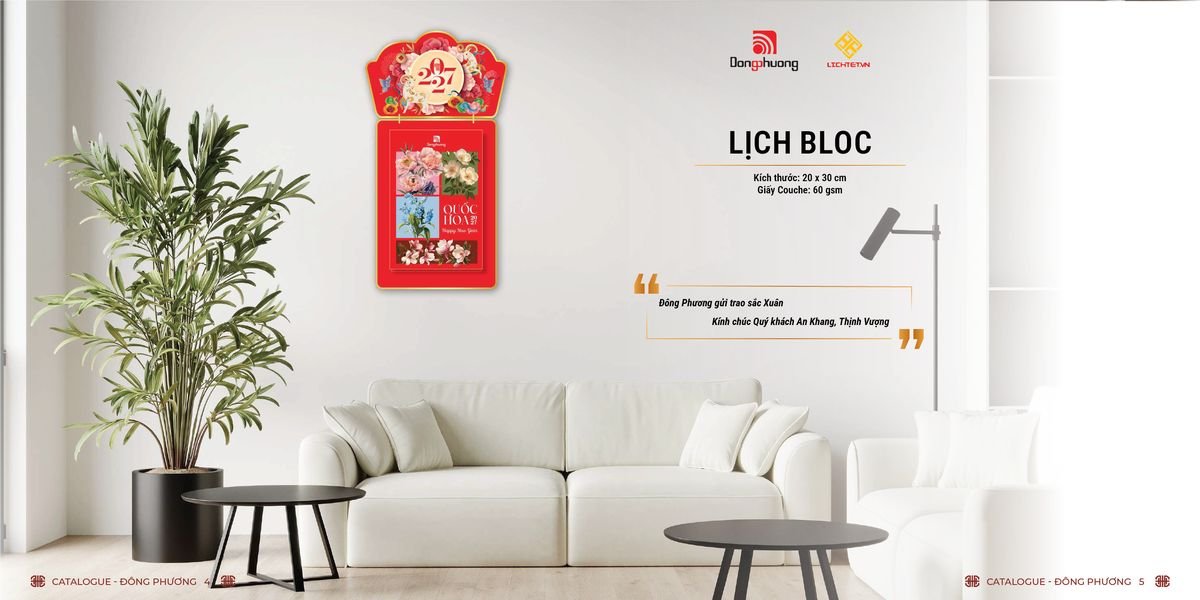 Lịch Bloc Đông Phương 2027 DP01 Quà Tết Công Đoàn Đầy Đủ Hóa Đơn VAT