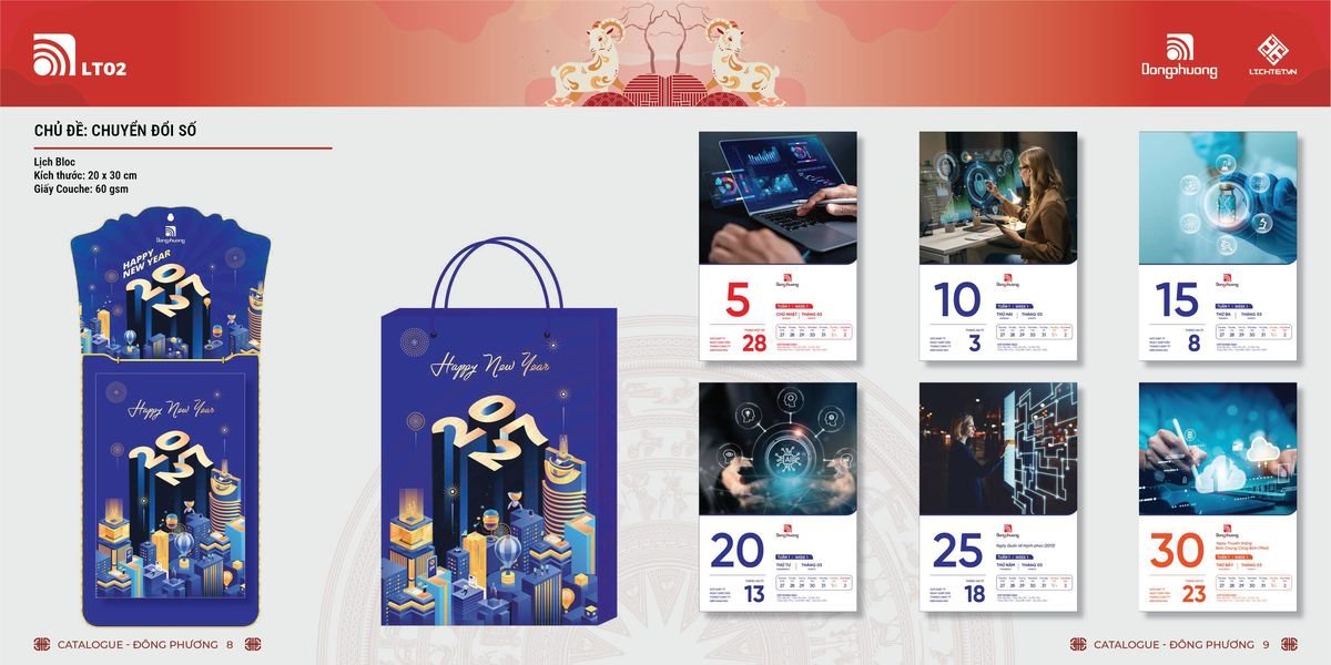 Lịch Bloc Đông Phương 2027 DP03 Quà Tết Công Đoàn Đầy Đủ Hóa Đơn VAT