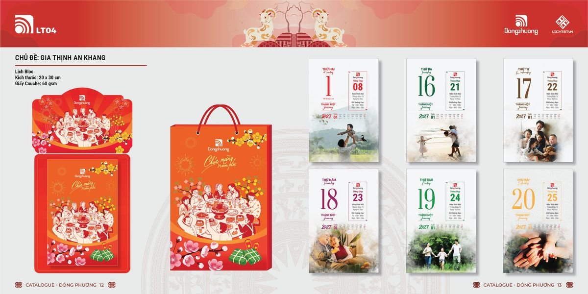 Lịch Bloc Đông Phương 2027 DP05 Quà Tết Công Đoàn Đầy Đủ Hóa Đơn VAT Lịch Bloc Đông Phương 2027 DP05 Quà Tết Công Đoàn Đầy Đủ Hóa Đơn VAT