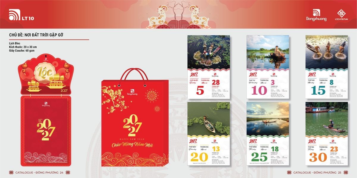 Lịch Bloc Đông Phương 2027 DP11 Quà Tết Công Đoàn Đầy Đủ Hóa Đơn VAT