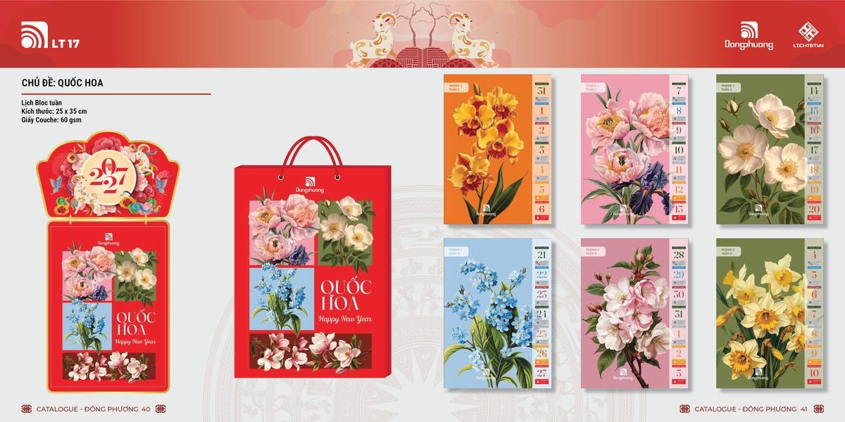 Lịch Bloc Đông Phương 2027 DP19 Quà Tết Công Đoàn Đầy Đủ Hóa Đơn VAT