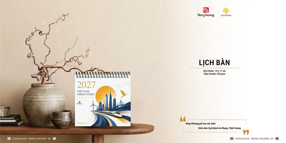 Lịch Bloc Đông Phương 2027 DP47 Quà Tết Công Đoàn Đầy Đủ Hóa Đơn VAT Lịch Bloc Đông Phương 2027 DP47 Quà Tết Công Đoàn Đầy Đủ Hóa Đơn VAT