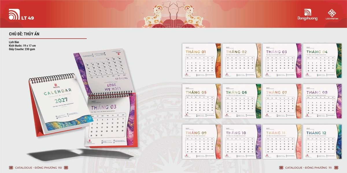 Lịch Bloc Đông Phương 2027 DP54 Quà Tết Công Đoàn Đầy Đủ Hóa Đơn VAT