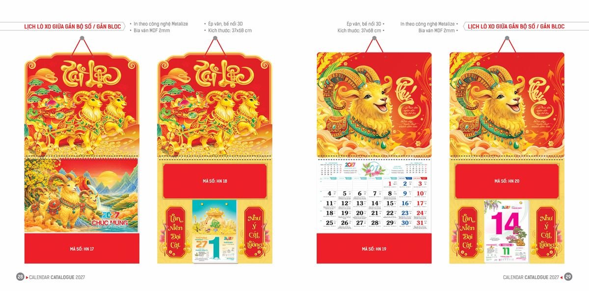Lịch Bloc Hoa Niên 2027 ĐP DPHN13 Quà Tết Công Đoàn Đầy Đủ Hóa Đơn VAT
