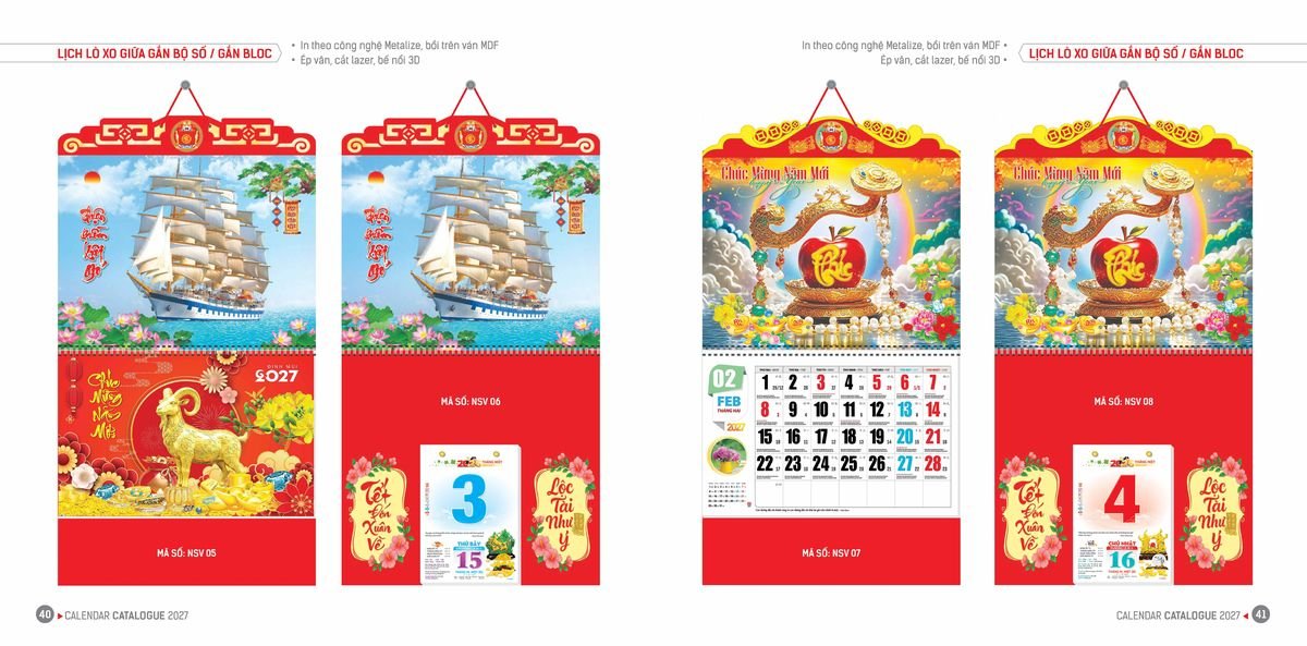 Lịch Bloc Hoa Niên 2027 ĐP DPHN19 Quà Tết Công Đoàn Đầy Đủ Hóa Đơn VAT