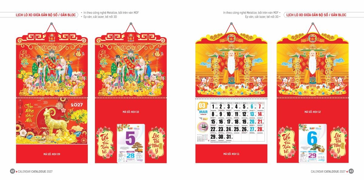 Lịch Bloc Hoa Niên 2027 ĐP DPHN20 Quà Tết Công Đoàn Đầy Đủ Hóa Đơn VAT