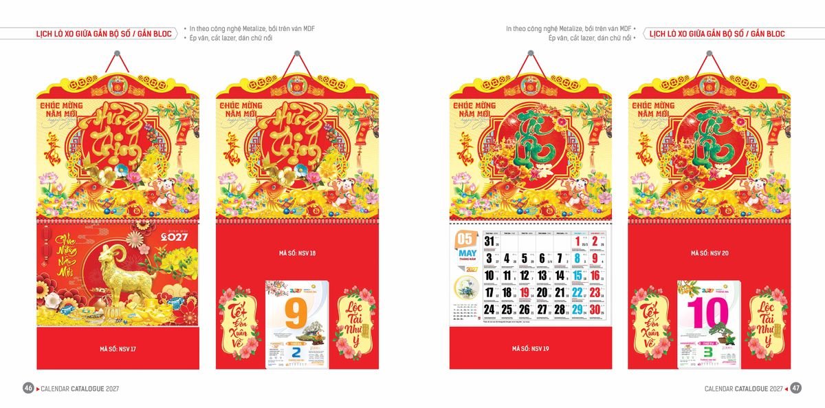Lịch Bloc Hoa Niên 2027 ĐP DPHN22 Quà Tết Công Đoàn Đầy Đủ Hóa Đơn VAT
