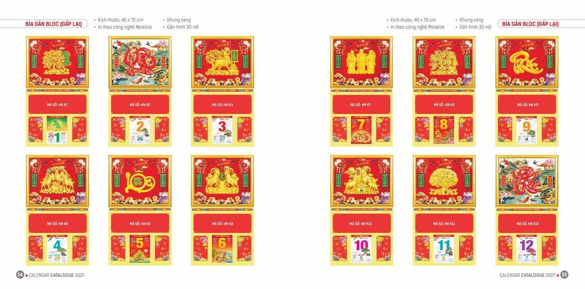 Lịch Bloc Hoa Niên 2027 ĐP DPHN26 Quà Tết Công Đoàn Đầy Đủ Hóa Đơn VAT