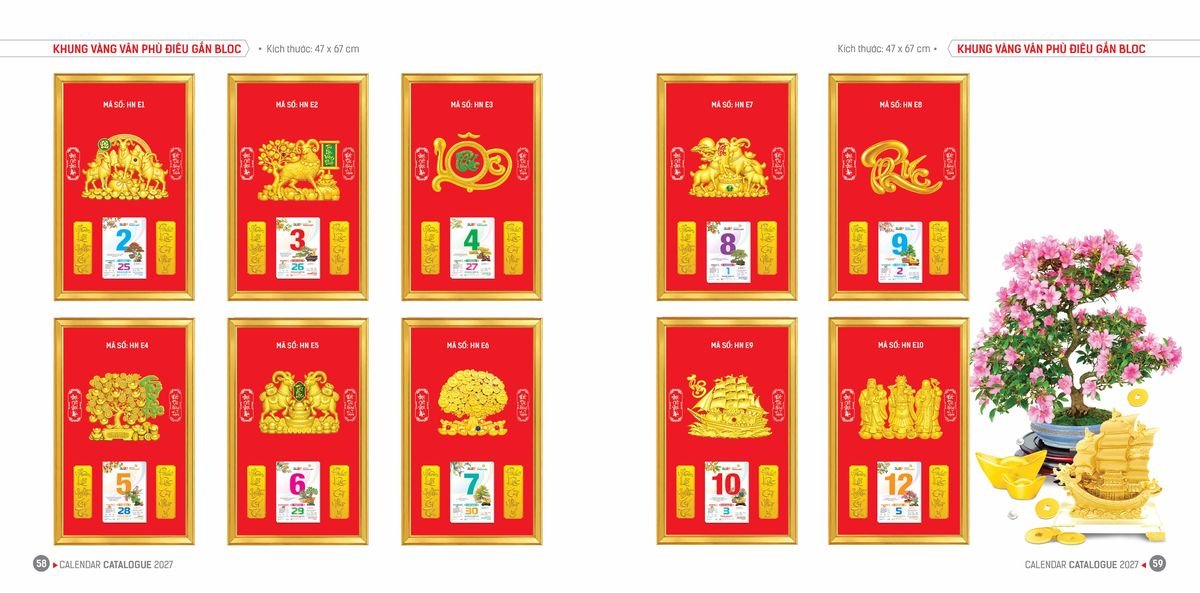 Lịch Bloc Hoa Niên 2027 ĐP DPHN28 Quà Tết Công Đoàn Đầy Đủ Hóa Đơn VAT